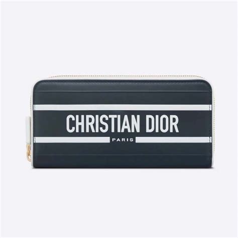 Dior Vibe Voyageur Wallet Blue Calfskin